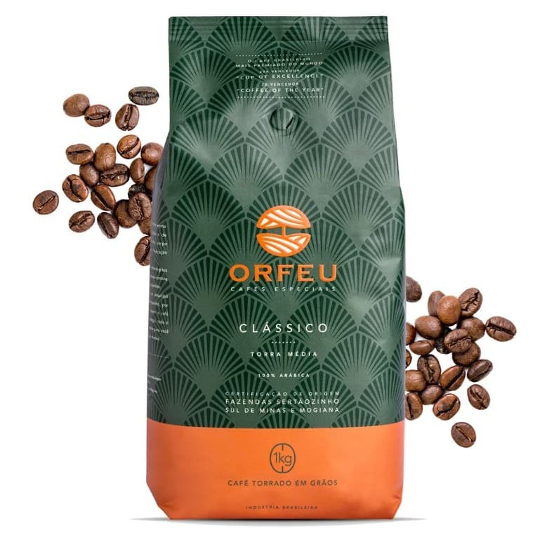 Café em Grãos Orfeu Clássico 1kg Torra Média