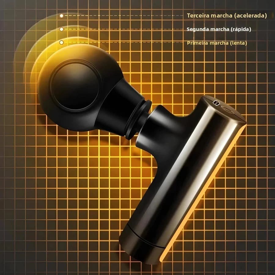 Mini Pistola Massageadora , aparelho compacto e portátil, ideal para aliviar dores musculares e reduzir a tensão