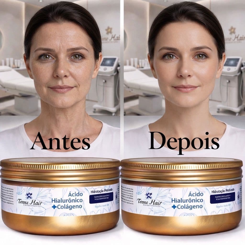 Ácido Hialurônico Facial Hidratante Anti Idade Reduz Linhas e Rugas