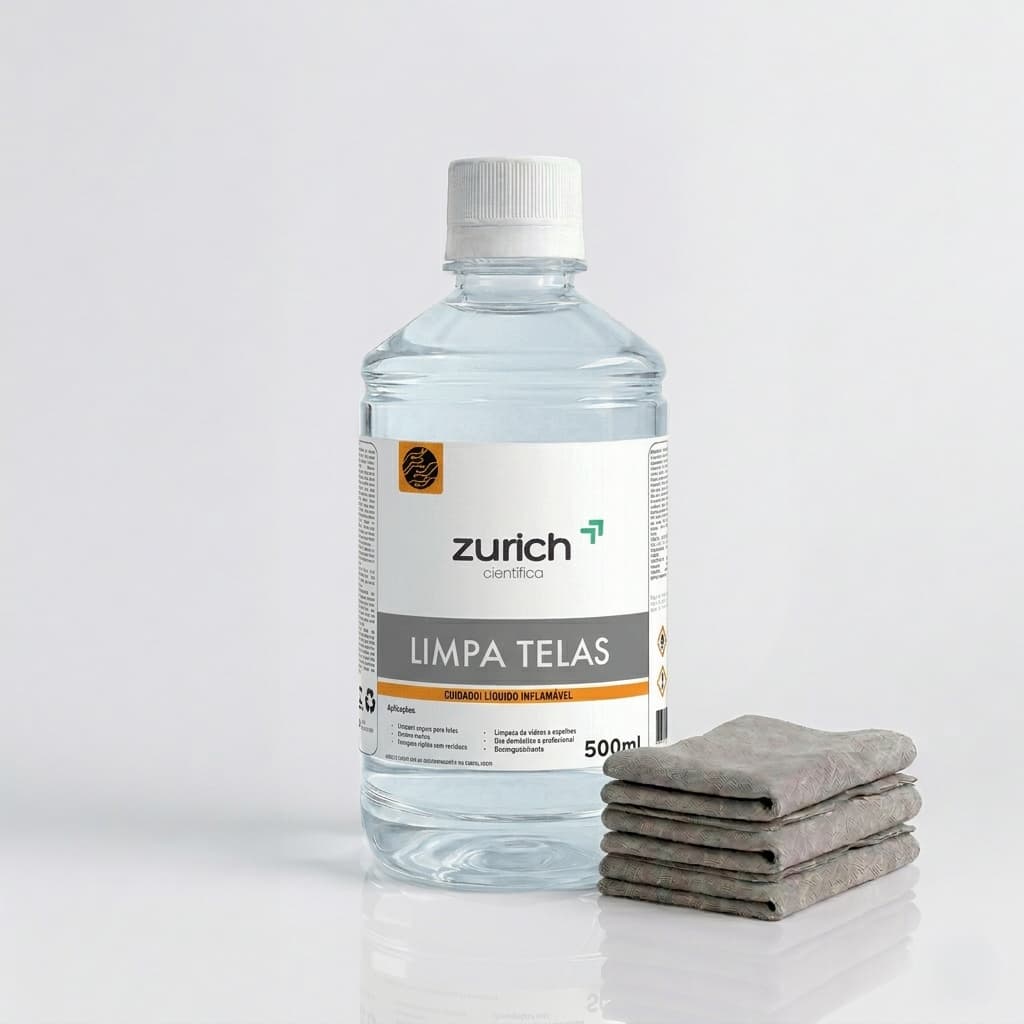 Kit Limpa Telas 500ml + 3 flanelas microfibra para TV, Celular, Monitor, Notebook, Computador, Vidro