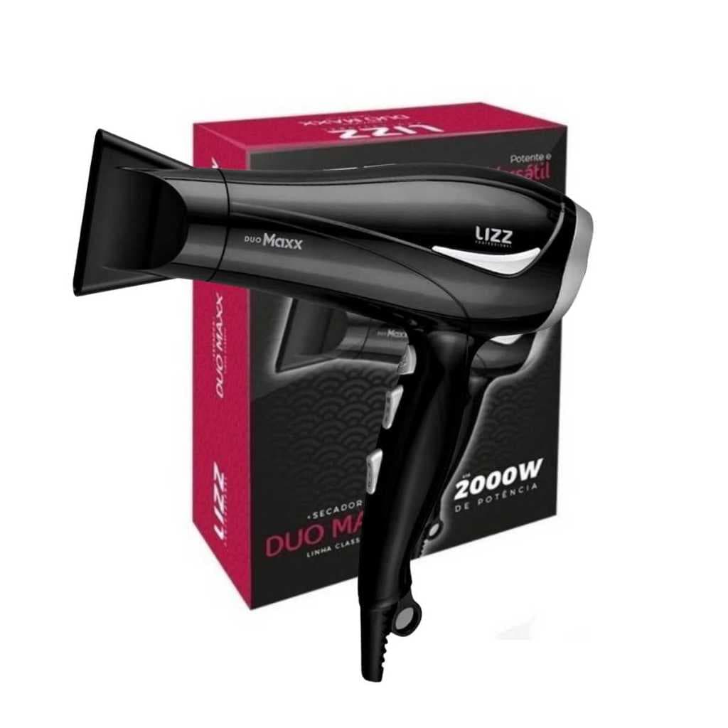 Secador Cabelo Lizz Duo Maxx 2000W Bivolt Profissional Alta Potência Anti Frizz