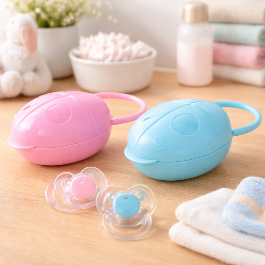 Kit 2 Protetor De Chupeta Joaninha Baby Porta Chupeta Menina E Menino 