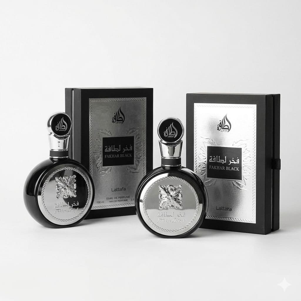 Kit 2un Perfume Masculino, Importado, Fixação Alta,  Fakhar Black 100ml