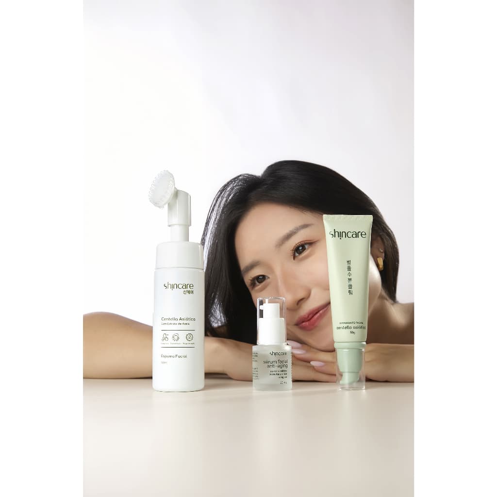 Combo Pele de Pêssego com 3 Passos | Limpeza + Sérum Anti-Aging + Hidratante