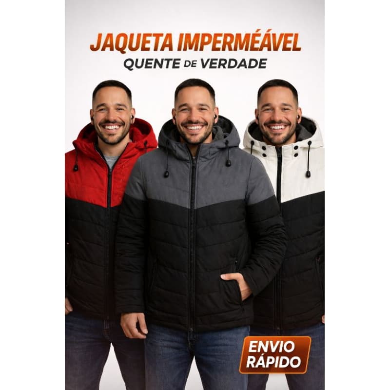 Bobojaco Corta Vento Jaqueta Masculino Capuz Removível Pelúciada por Dentro