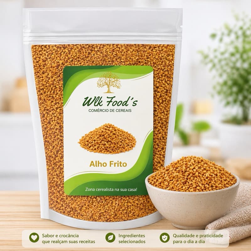 ALHO FRITO CROCANTE | SEM CONSERVANTES | PREMIUM | - 1KG - 500G