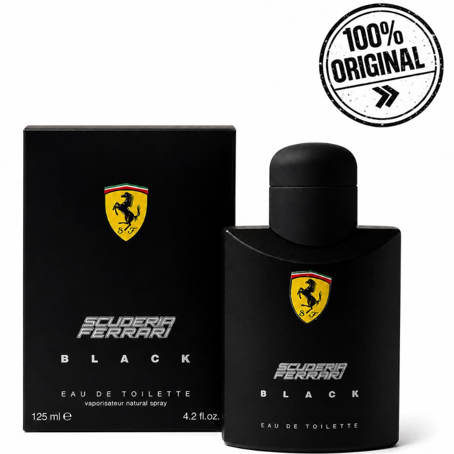 Perfume Ferrari Black 125ml Eau De Toilette Perfume Masculino Importado Original Amadeirado Cítrico