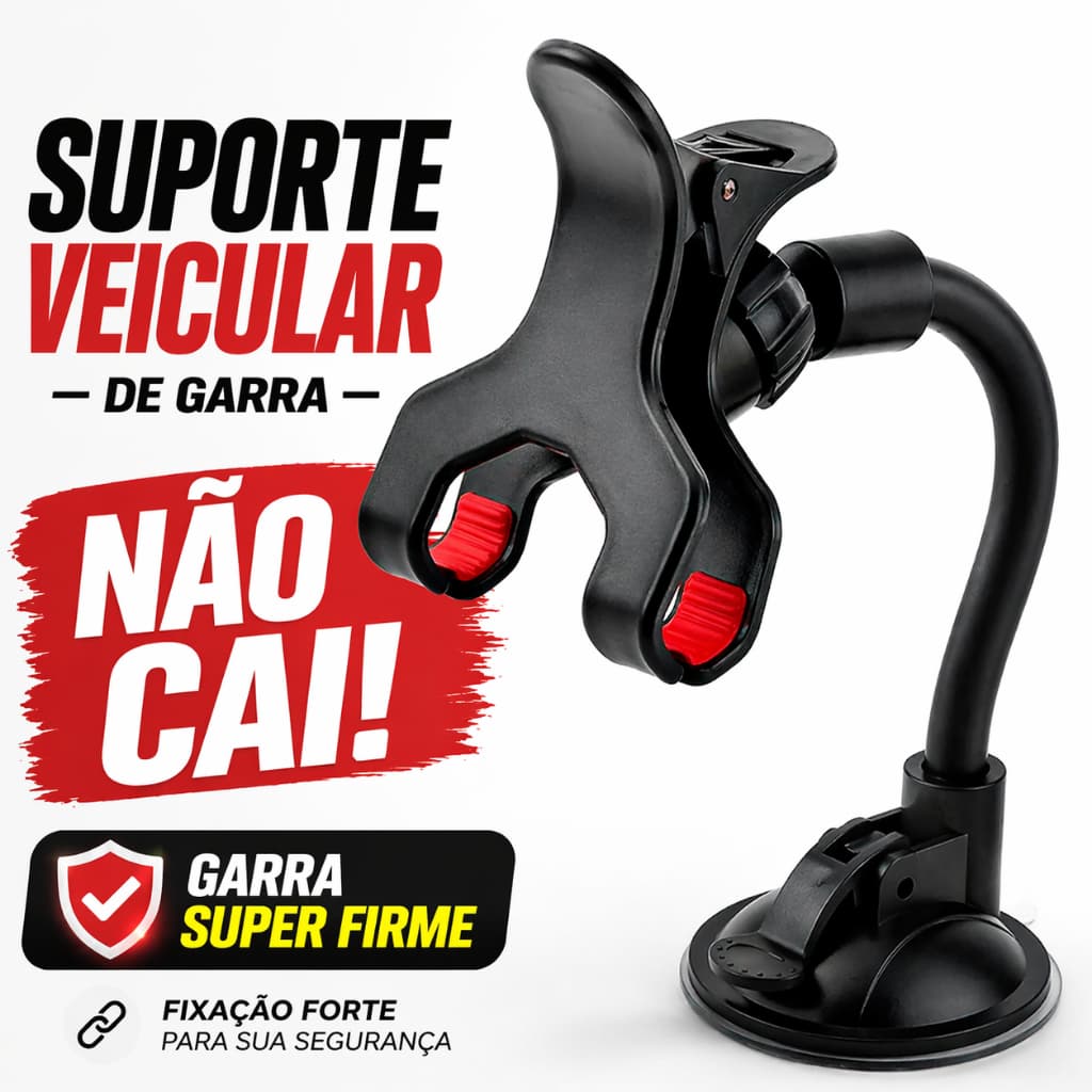 Suporte Veicular Carro Para Celular Gps Para Brisa Vidro Articulado 360°