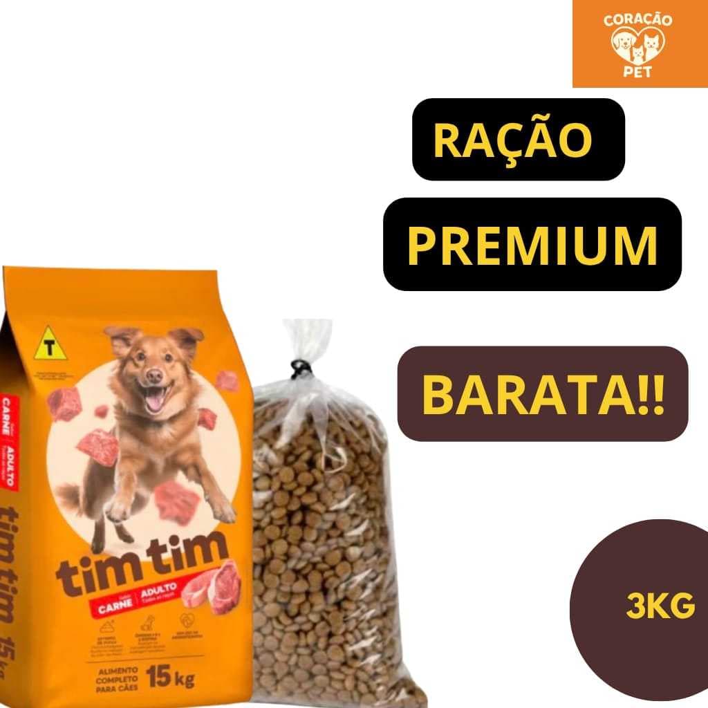 RAÇÃO PARA CACHORRO TIMTIM DOG A GRANEL 3KG [BARATA!!!]