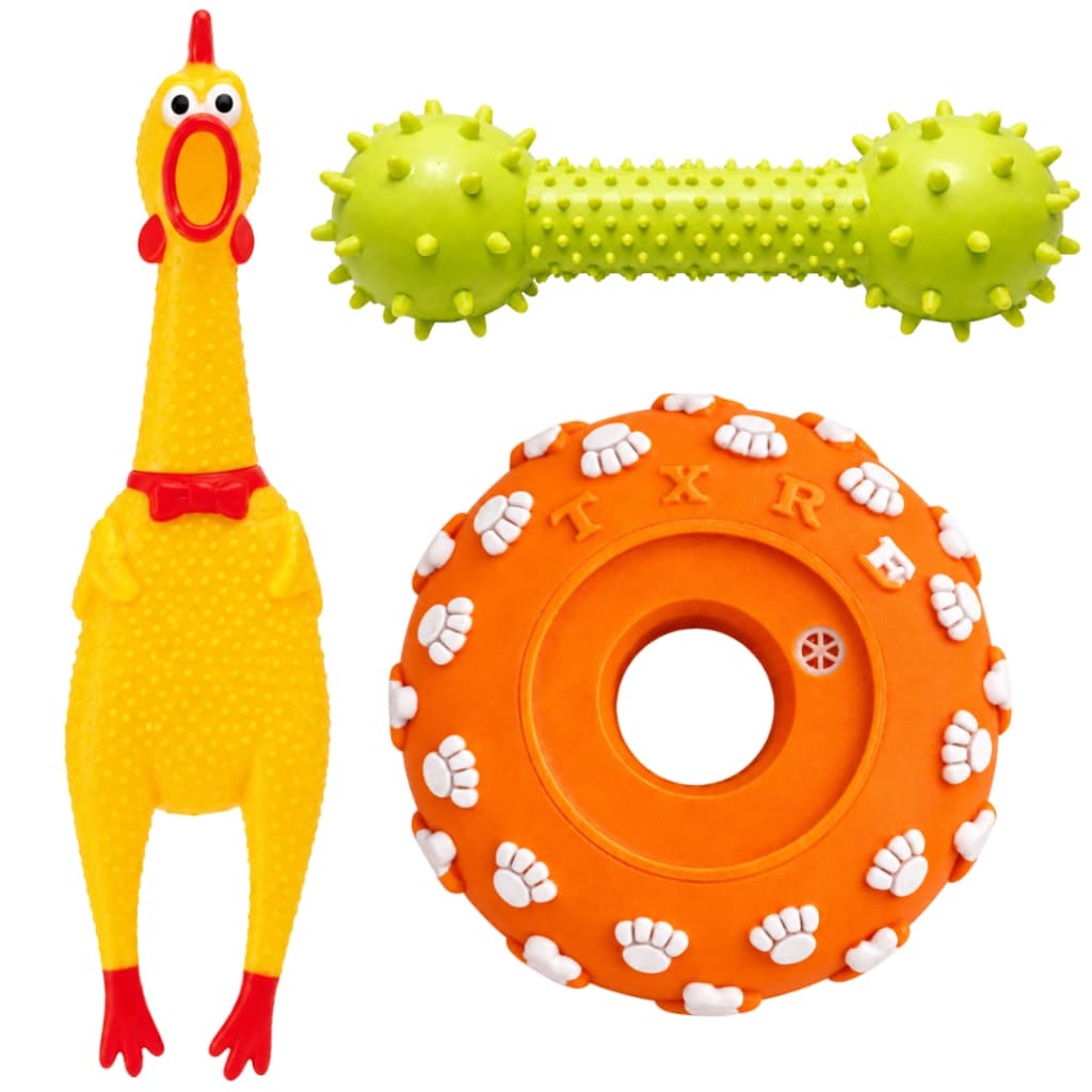 Kit De Brinquedos para Cachorro Brinquedos Frango Halter Pneu Pet Vinil Apito