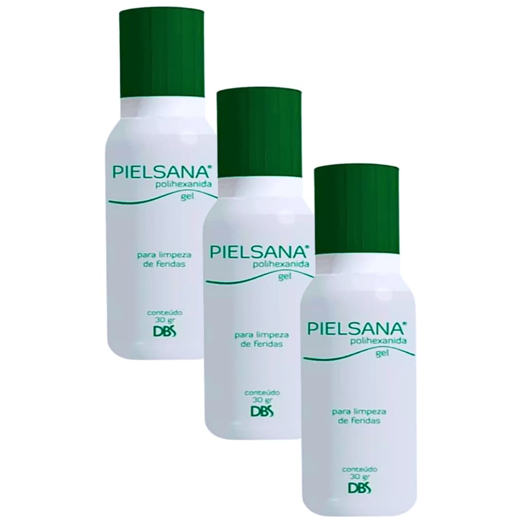 Kit 3 - Hidrogel Pielsana Polihexanida c/ Phmb Limpeza, Hidratação e Cicatrização de Feridas - 3x30g