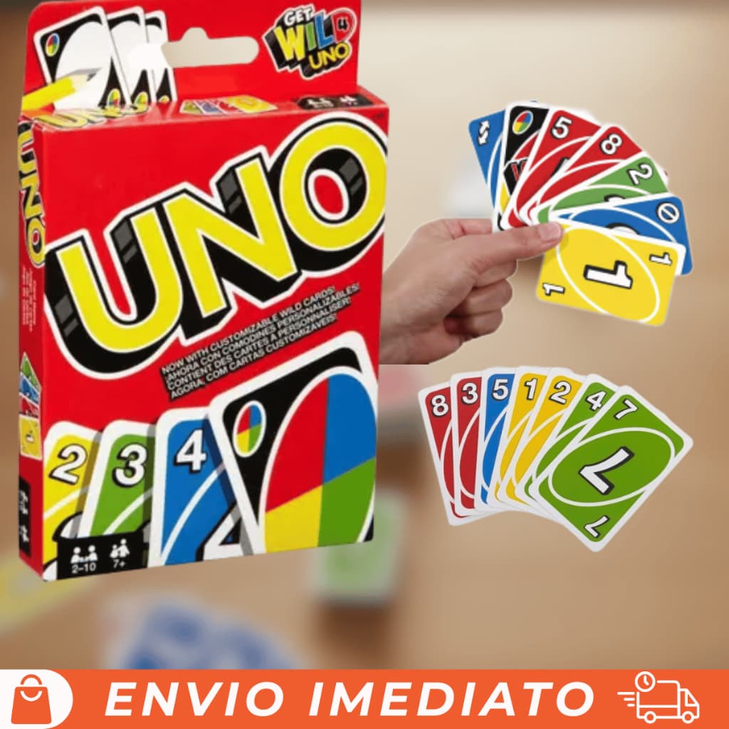 UNO Clássico– Jogo de Cartas Divertido para Família, Amigos e Crianças