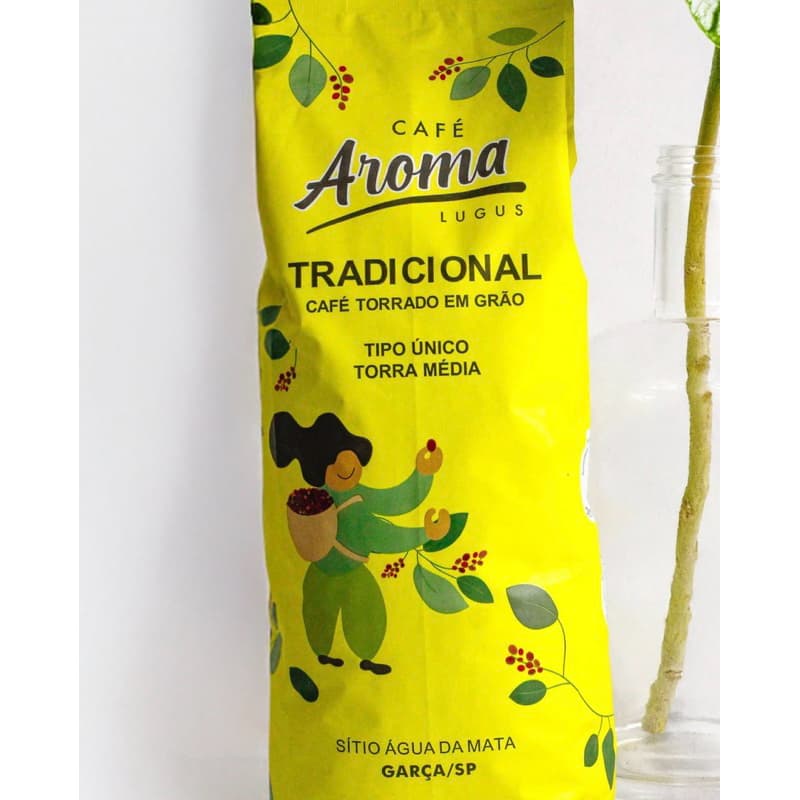 Café Aroma Lugus Tradicional em Grãos, Torra Media,100% Arabica