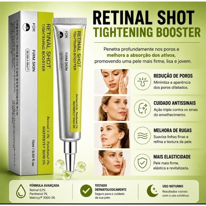 Creme Anti Idade Retinol Firmador Facial Rugas Linhas Finas Lifting Facial Coreano