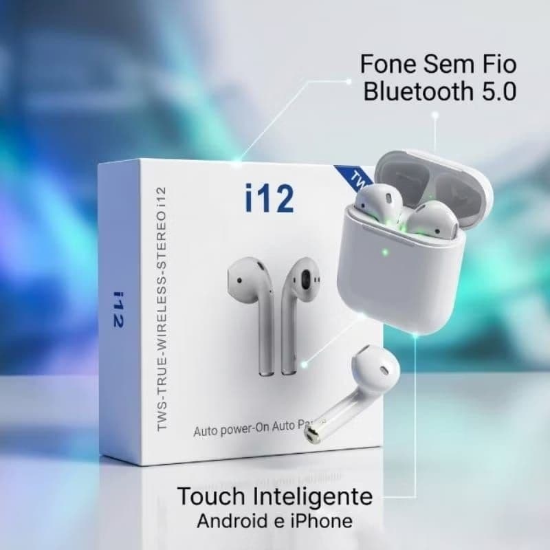 Fone de ouvido Bluetooth sem fio tws com touch digital no fone versão atualizada