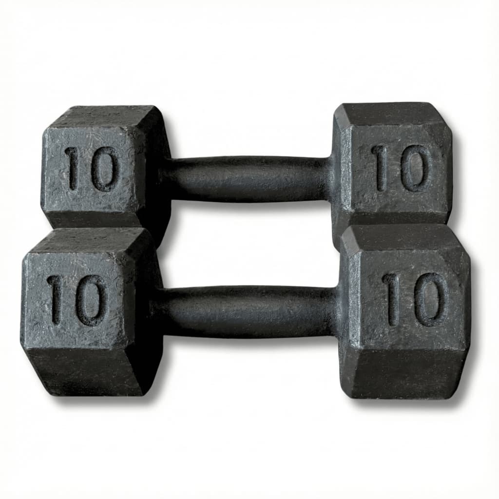 par de Halteres 10kg Peso Academia Dumbell Sextavado Fitness Musculação Treino Funcional Premium Top Pro