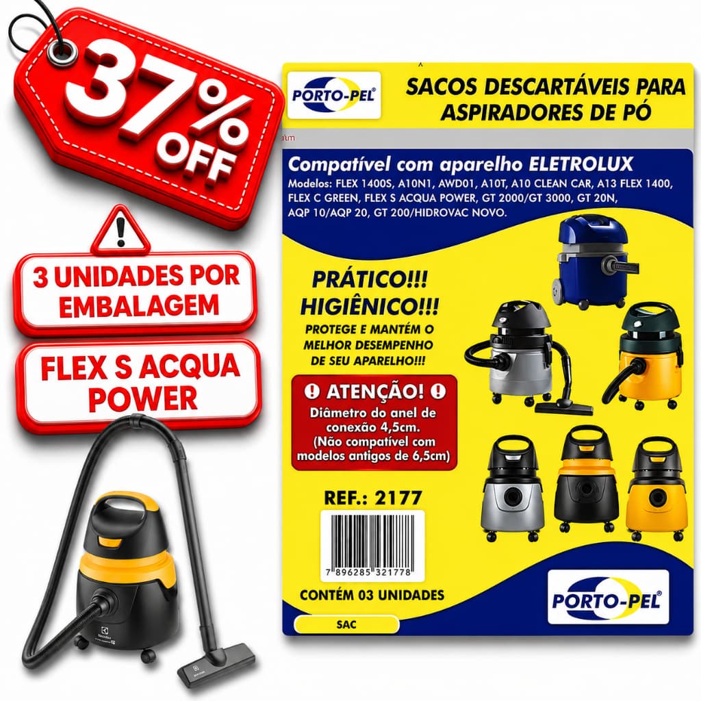 KIT 3/6/9/12 Filtro aspirador Electrolux 2177 previne acaro cuida Motor ambiente limpo A10 CLEAN CAR