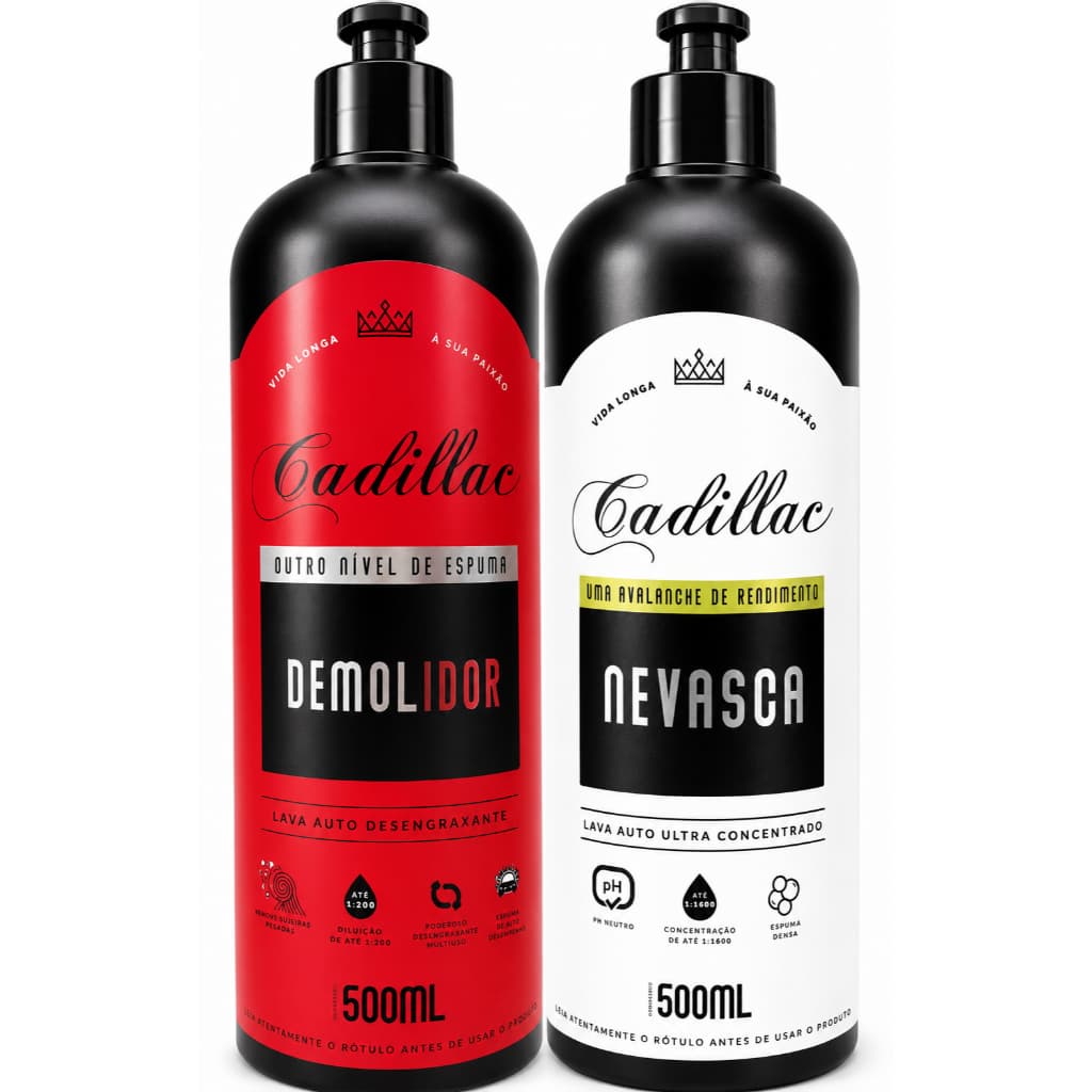 Kit Lavagem Automotiva Pesada Demolidor E Nevasca Cadillac 500ml para Carro e Moto