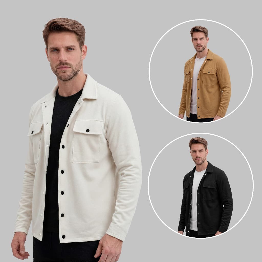 Kit 3 Casaco Moletom Premium Masculino Jaqueta Blazer Social Sobretudo Inverno Masculina