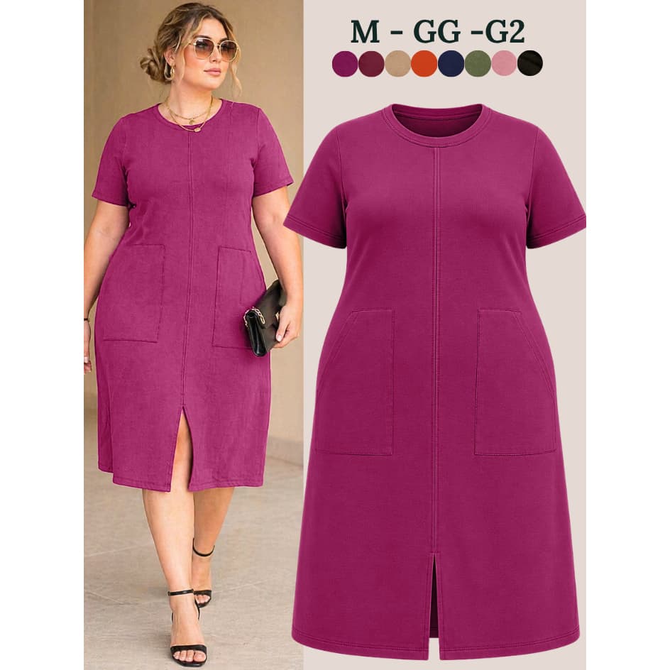 Vestido feminino plus size  verão vestidos moda feminina festa femininas leve liso confortável versatil e confortável