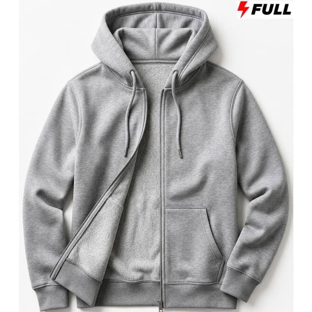 Moletom Ziper Feminina Estilosa Jaqueta Casaco Aberto Capuz Bolso Canguru Atual Inverno Frio