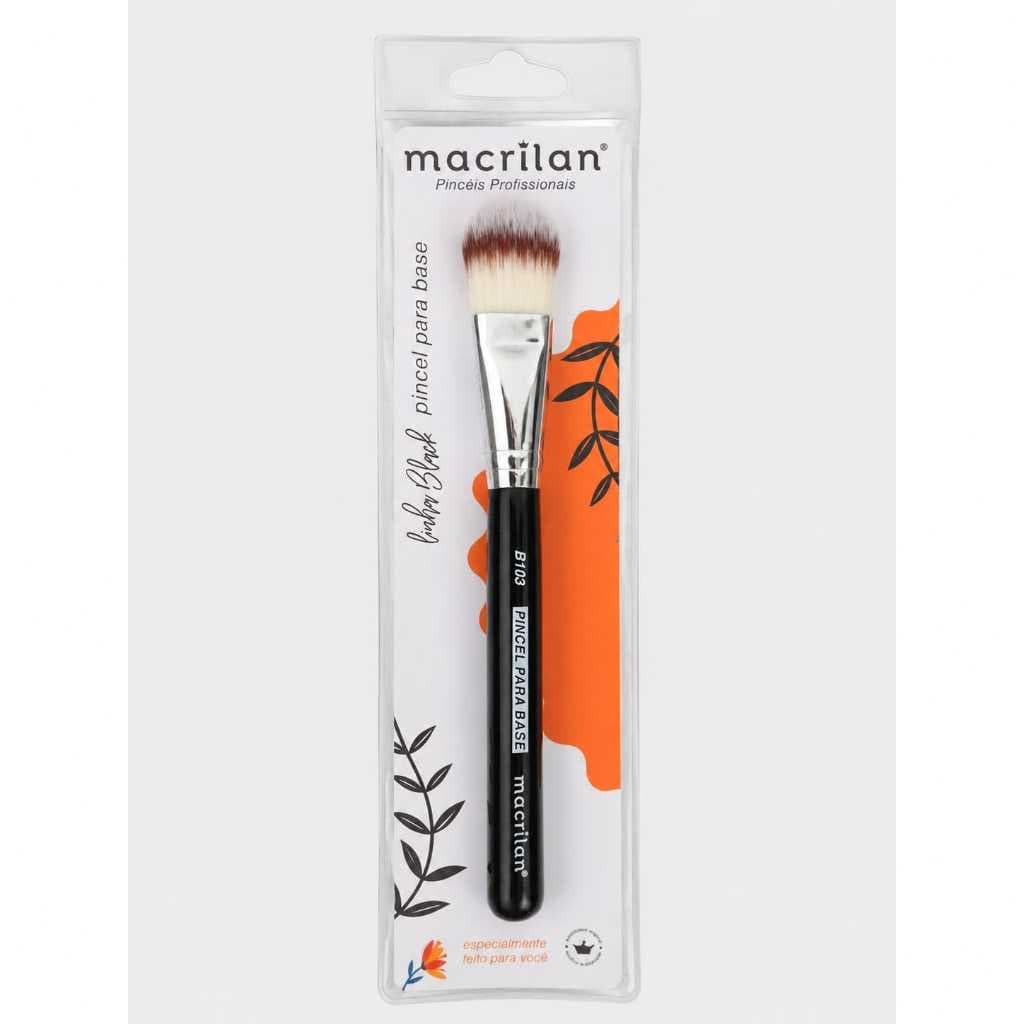 PINCEL PROFISSIONAL MAQUIAGEM BASE LIQUIDA CREMOSA LINGUA DE GATO MACRILAN B 103