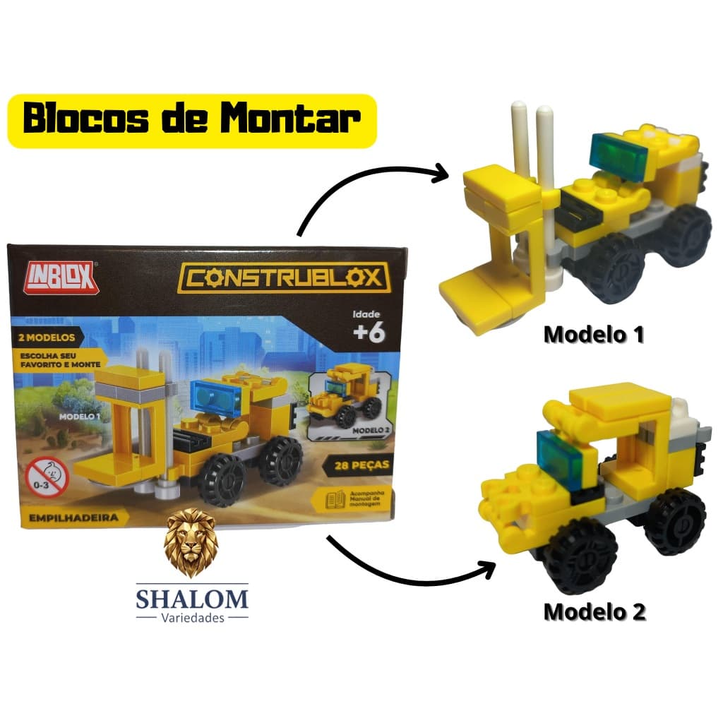 Blocos De Montar Tipo Lego Brinquedo Infantil Colecionável Menino Construblox Inblox
