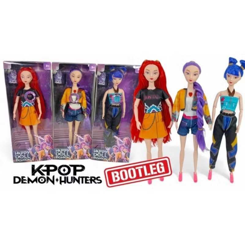 kit 3 bonecas guerreiras kpop articuladas som luz com acessorios promoção final de semana