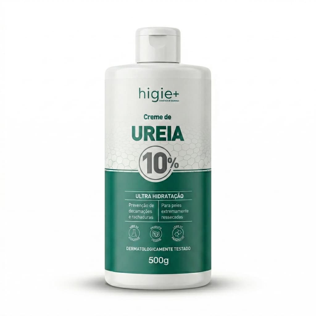 Creme de ureia 10% 500g HIGIE+ | Creme hidratante para os pés | Creme para mãos ressecadas