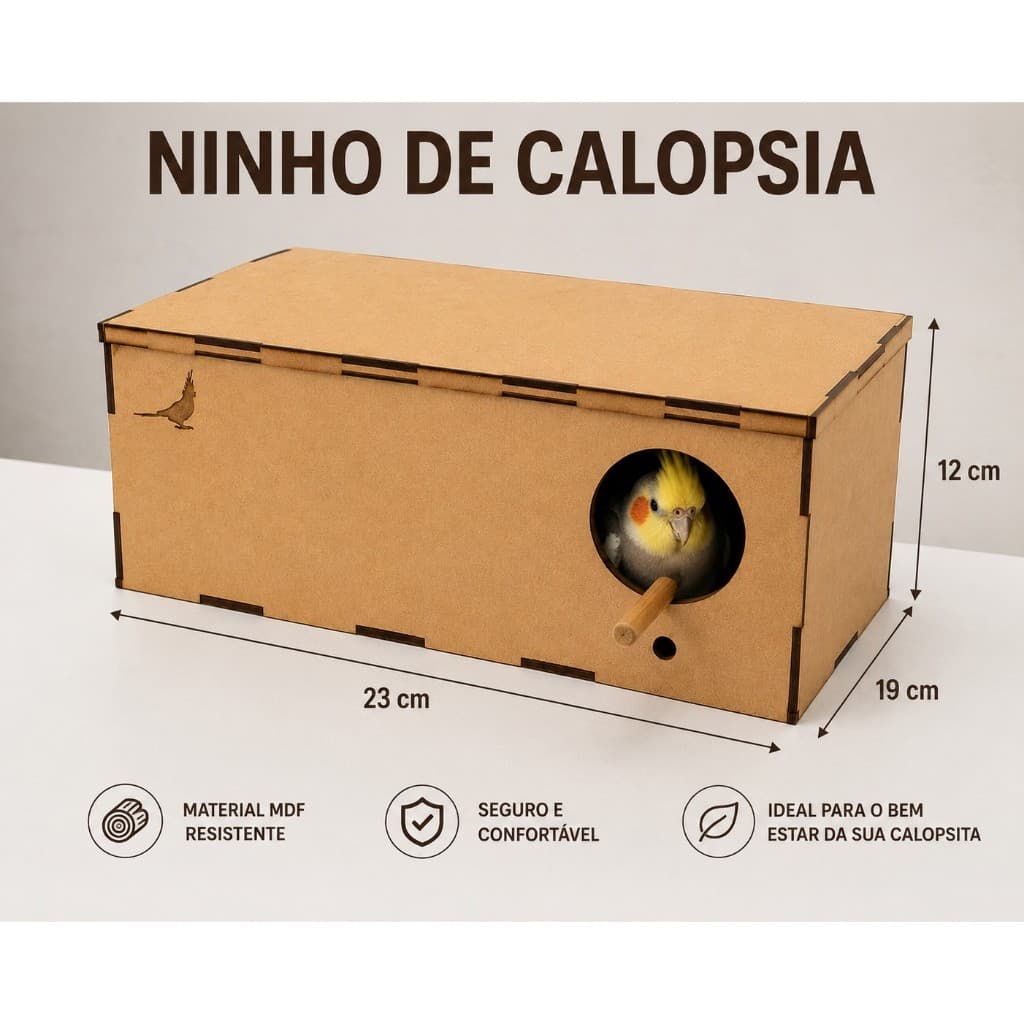 Ninho Para Passarinho Calopsita Casinha Para Calopsita