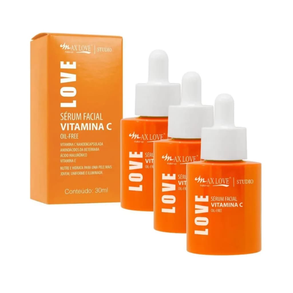Sérum Facial Max Love com Vitamina C para Brilho e Hidratação