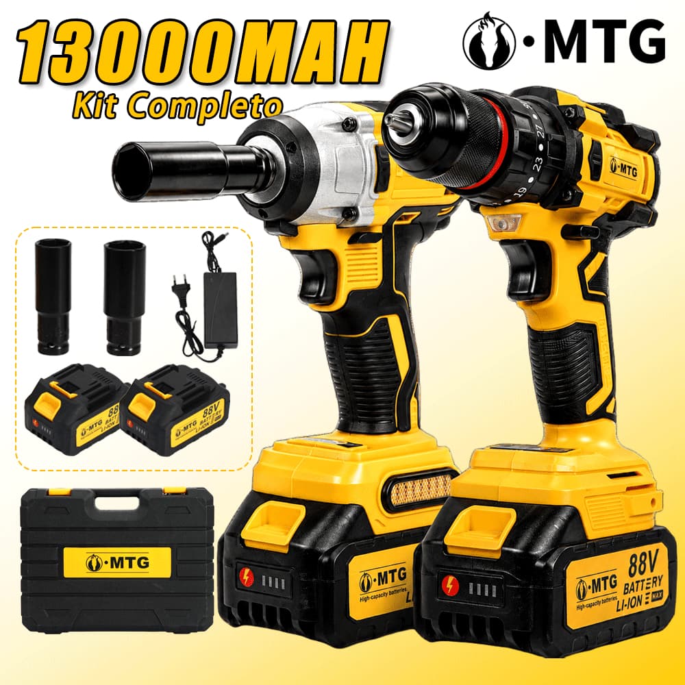 Kit Parafusadeira Furadeira 48V Com Maleta e Acessórios Completo