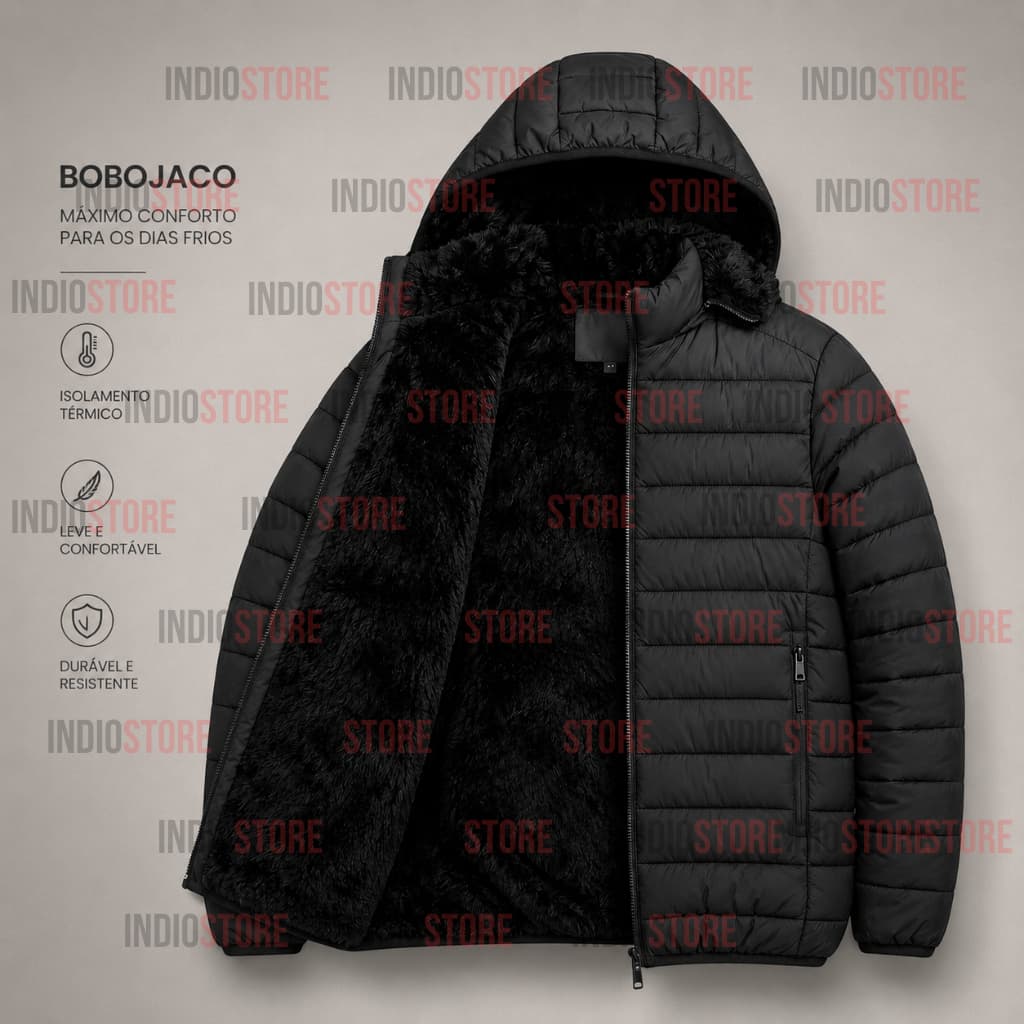 Jaqueta Bobojaco Masculina Inverno Forro Peluciado Super Quente