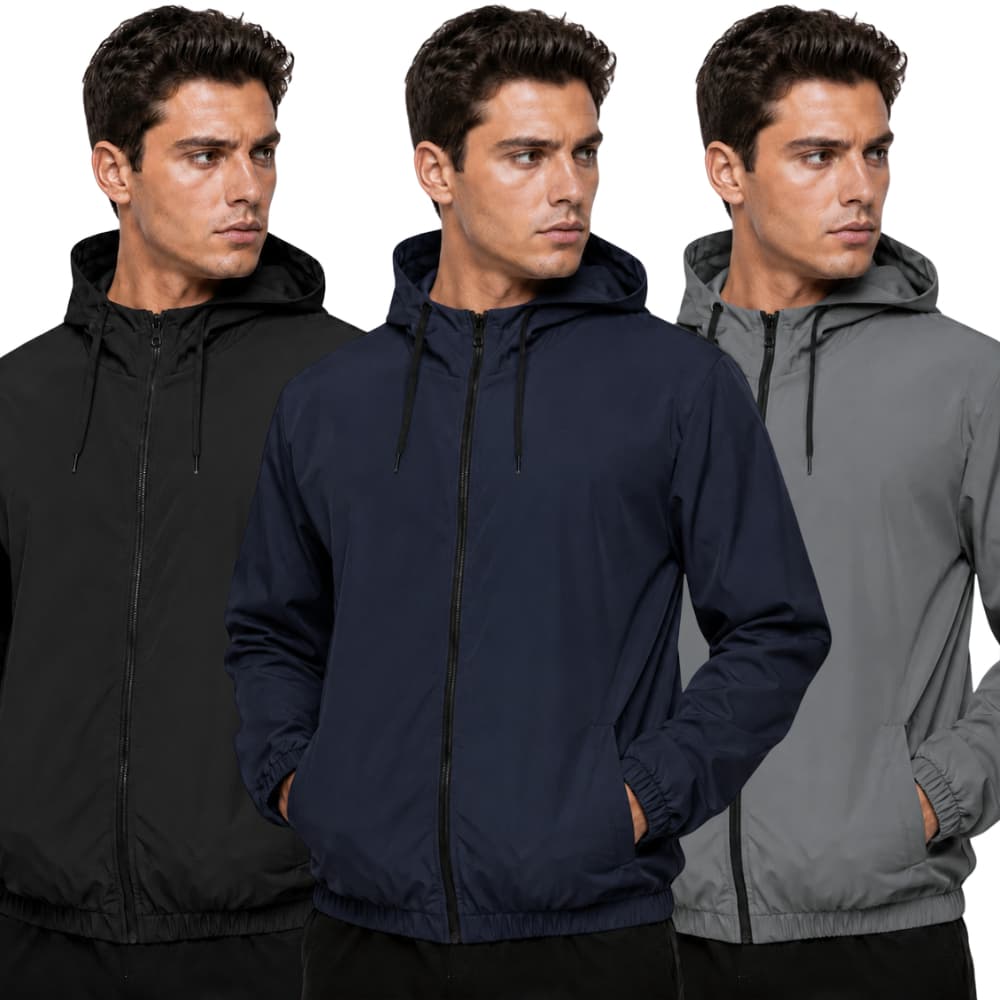 Corta Vento Jaqueta Masculina Básica Reforçada Leve Impermeável Casual