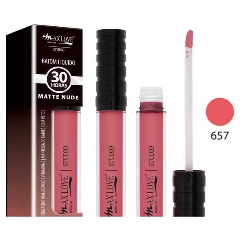Batom Líquido Matte Nude 30 Horas, do 657 ao 659 - Max Love