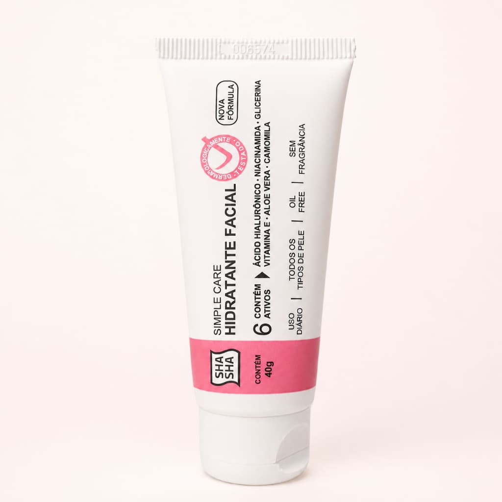 Hidratante Facial SHA SHA 40g | Hidratação Diária | Oil Free | Todos os Tipos de Pele