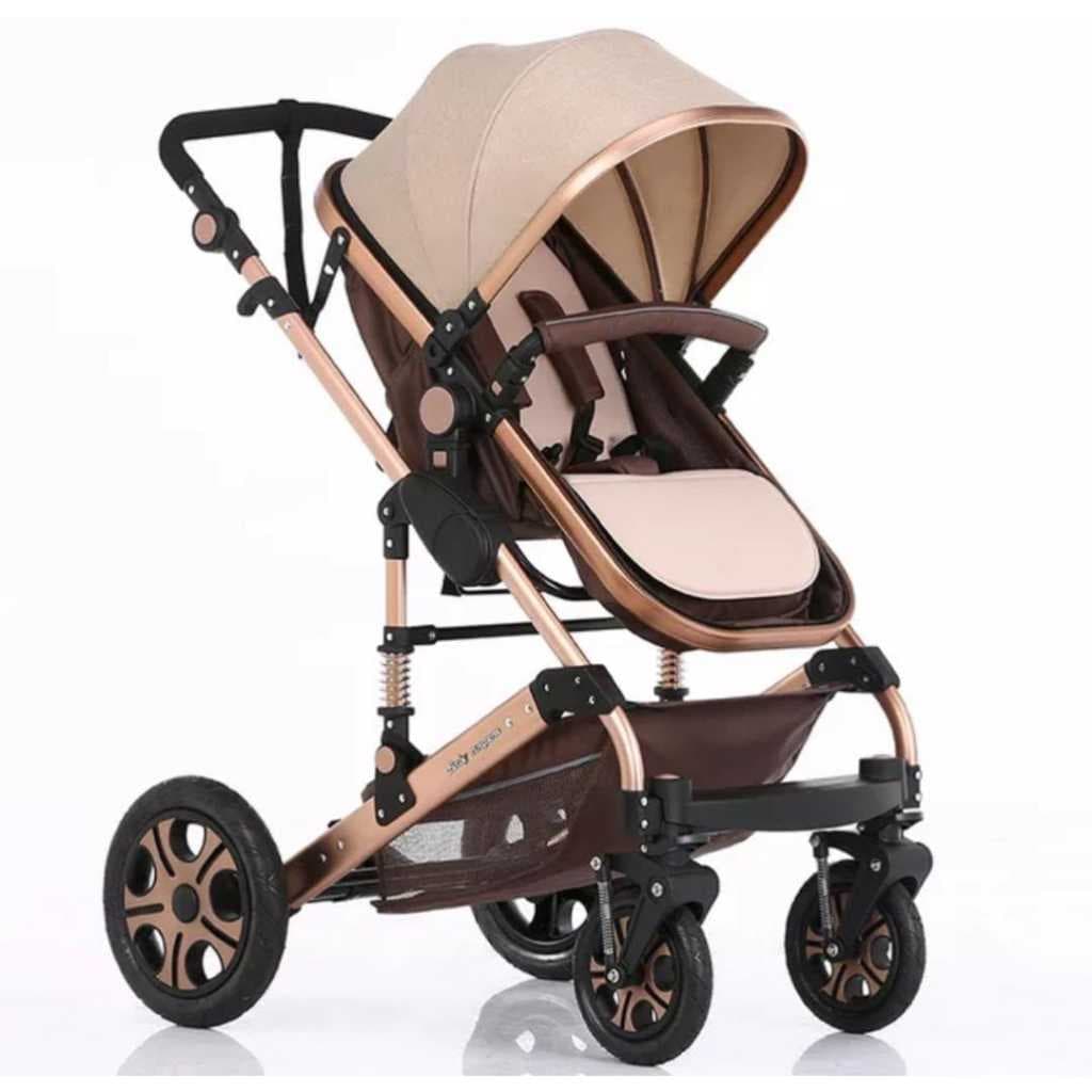Carrinho De Bebê Europeu Super Luxo Smart Kids com Amortecedor + Moisés Berço