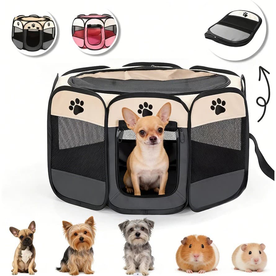 Casinha Para Pets Gatos Grande Dobrável Portátil Cercadinho Tenda