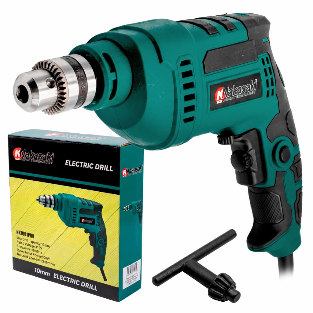 Furadeira De Impacto Parafusadeira Elétrica 900w 3/8 Mandril 10mm Auto-Reversa Profissional Pontente