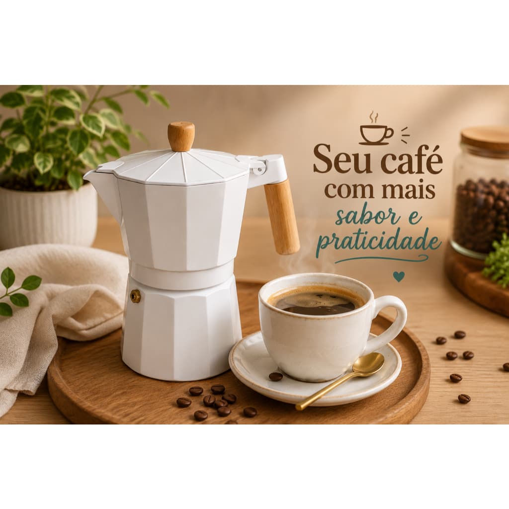 Cafeteira Italiana Milão 300ml - Sortida - Moka Café Expresso Cozinha