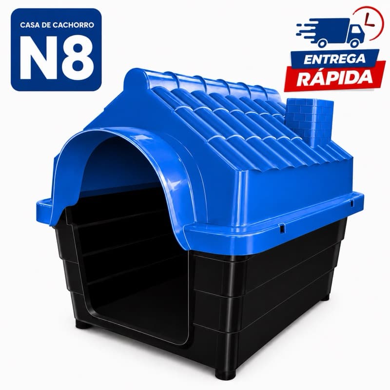 Casinha Cachorro Plástica Porte Médio N8