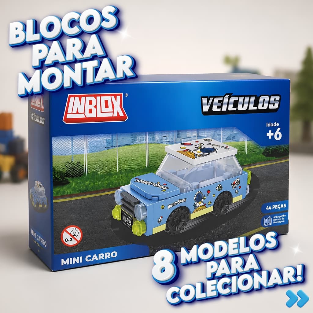 Blocos De Montar Carrinhos Veículos Brinquedo Infantil Inblox Ark Toys Educativo 1 Unidade Estilo Lego