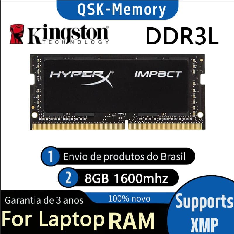 Memória RAM Gamer Notebook DDR3 8GB Alta Performance 1600MHz