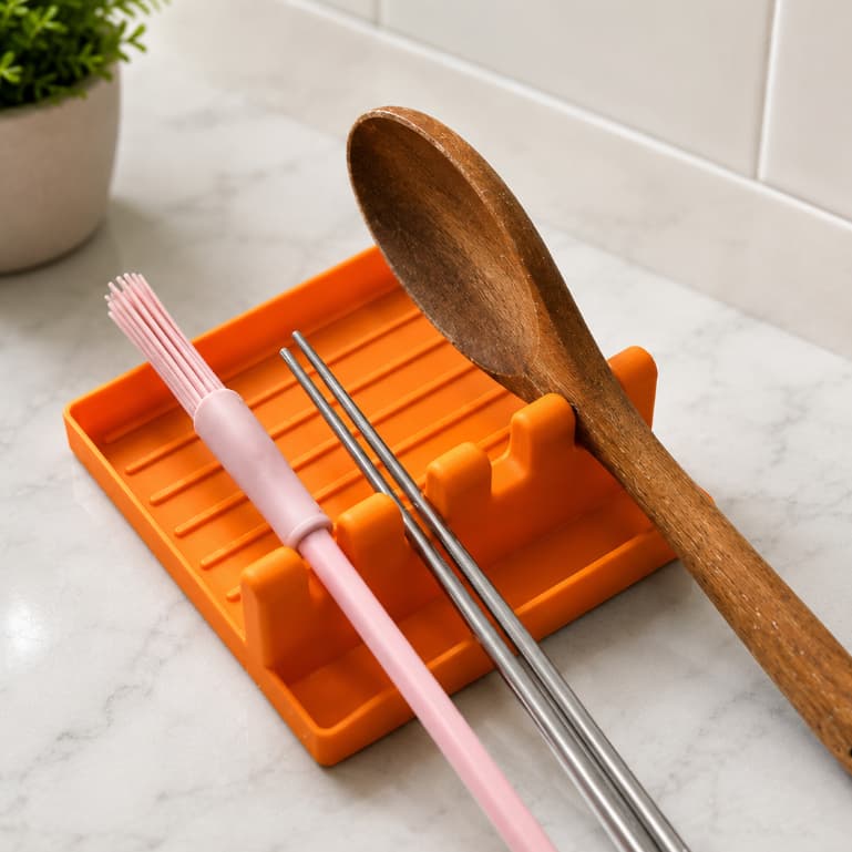 Descanso para Colher e Tampa de Panela | Organizador de Utensílios de Cozinha | Suporte Multiuso em Impressão 3D