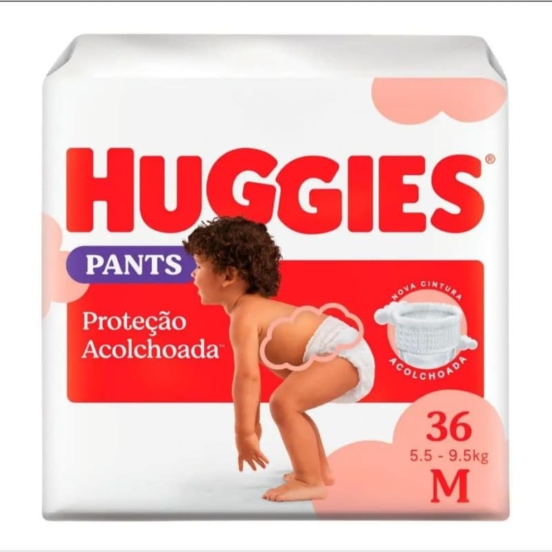 Fralda Pants Huggies Proteção Acolchoada Tamanho M  36