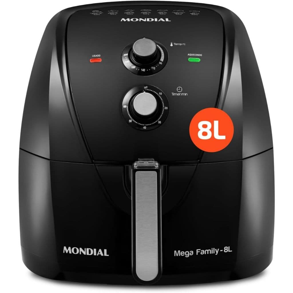 Fritadeira Sem Óleo Air Fryer 8L, Preto, 1900W, 220V - AFN-80-FB