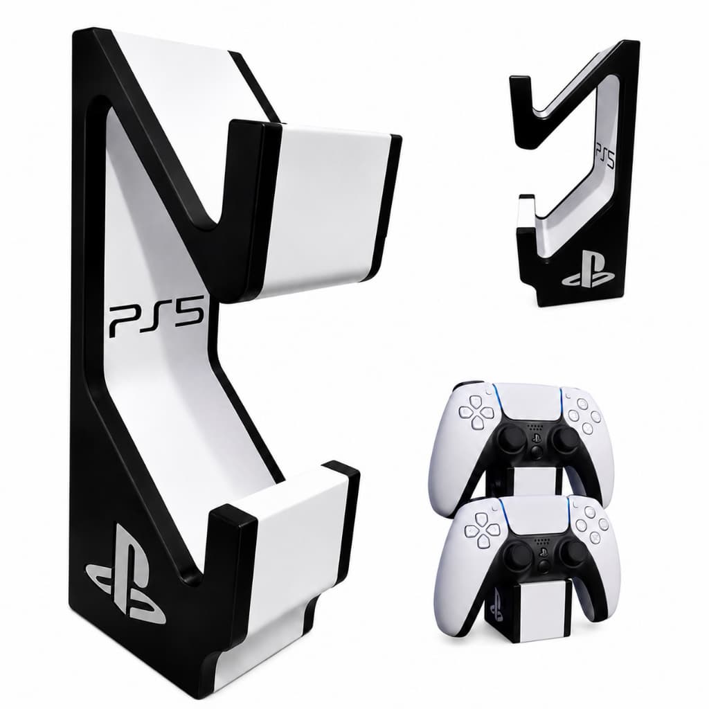 Suporte Duplo Controle PS5 | XBOX Base Gamer Organizador DualSense Para 2 Controles Video Game