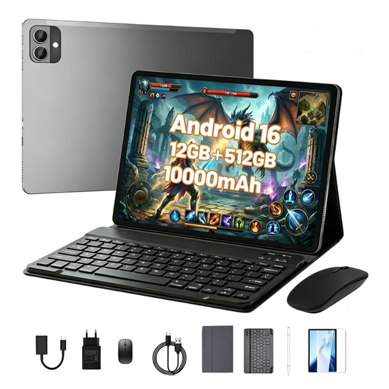 Pad 12 Snapdragon 8 Gen 3  Android 16  12+512GB | 10.1" Tela | 10.000mAh | Acessórios Completos
