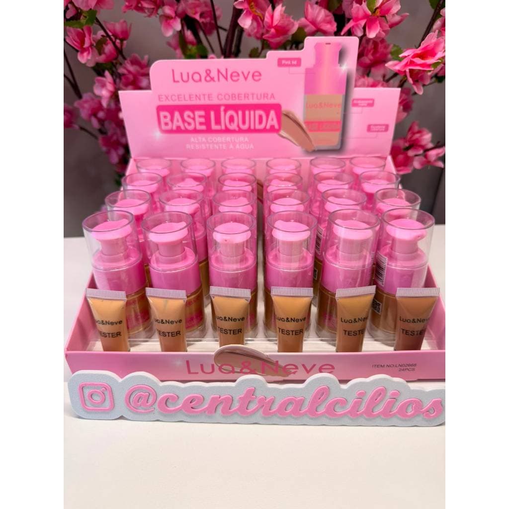 Base Liquida Lua e Neve Altissima Cobertura, acabamento natural e profissional
