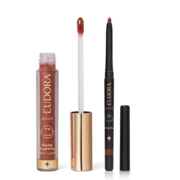 Combo Eudora e Adam: Lapiseira Multifuncional 300mg + Batom Líquido Matte 4ml